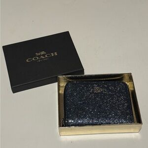 Coach Midnight Blue Glitter Wallet